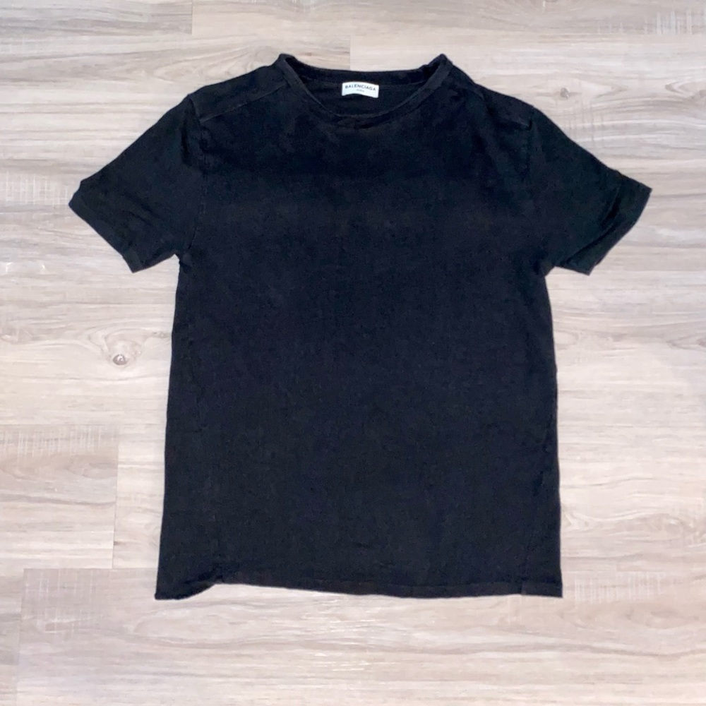 Balenciaga black textured shirt